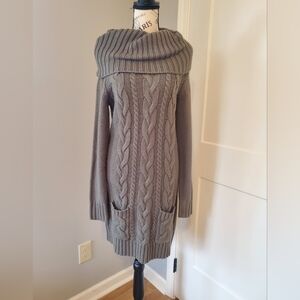 Cozy Cable Knit Sweater Dress